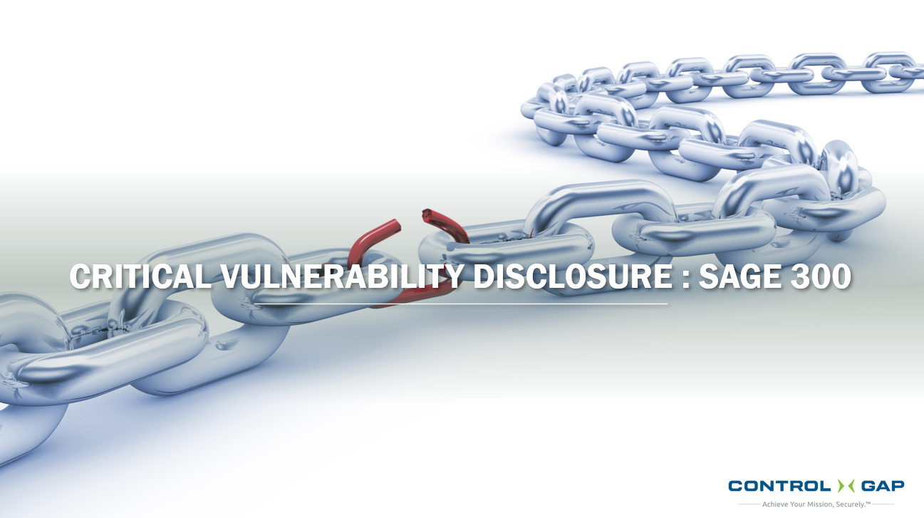 Critical Vulnerability Disclosure: Sage 300